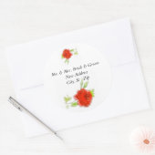 Vorlage für Bride & Groom Mailing Labels Runder Aufkleber (Umschlag)