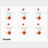 Vorlage für Bride & Groom Mailing Labels Runder Aufkleber (Blatt)