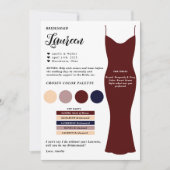 Vorlage für Bridesmaid Info-Karte (Vorderseite)