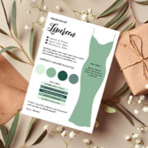 Vorlage für Bridesmaid Info-Karte