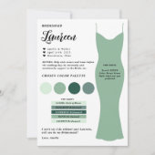 Vorlage für Bridesmaid Info-Karte (Vorderseite)