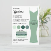 Vorlage für Bridesmaid Info-Karte (Stehend Vorderseite)