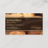 Vorlage für Brotbackwaren/Foto-Visitenkarte Visitenkarte (Rückseite)