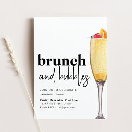 Vorlage für Brunch und Bubbles-Party Einladung