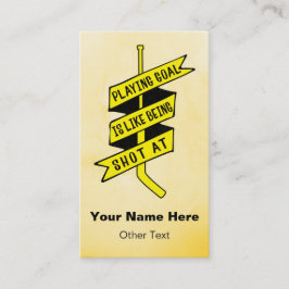 Vorlage für Business Cards für Eishockey-Goalie Visitenkarte