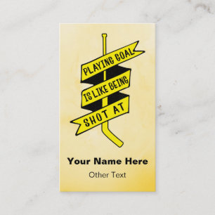 Vorlage für Business Cards für Eishockey-Goalie Visitenkarte