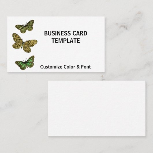 Vorlage für Butterfly-Visitenkarten Visitenkarte (Vorne/Hinten)
