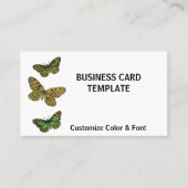 Vorlage für Butterfly-Visitenkarten Visitenkarte (Vorderseite)