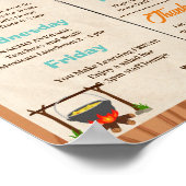 Vorlage für Camp-Lehrer und Personalbeurteilung Poster (Ecke)