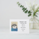Vorlage für Cat Adoption-Visitenkarten Visitenkarte (Stehend Vorderseite)