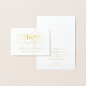 Vorlage für Chic Gold Foil & White Wedding Menü-Ka (Anzeige)