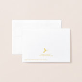 Vorlage für Chic Gold Foil & White Wedding Menü-Ka (Rückseite mit Umschlag)