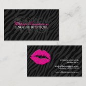 Vorlage für Chic Zebra Print Business Card Visitenkarte (Vorne/Hinten)