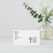 Vorlage für christliche Visitenkarten für Krankenp Visitenkarte (Stehend Vorderseite)