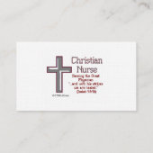 Vorlage für christliche Visitenkarten für Krankenp Visitenkarte (Rückseite)