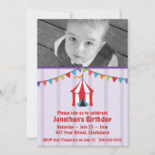 Vorlage für Circus Birthday Party-Fotos (Vorderseite)