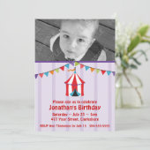 Vorlage für Circus Birthday Party-Fotos (Stehend Vorderseite)