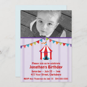 Vorlage für Circus Birthday Party-Fotos