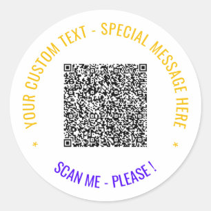 Vorlage für Color-QR-Code mit benutzerdefiniertem  Runder Aufkleber