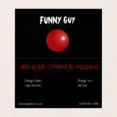 Vorlage für Comedy Funny Entertainer-Logos Visitenkarten (Innenseite Aufgefaltet)