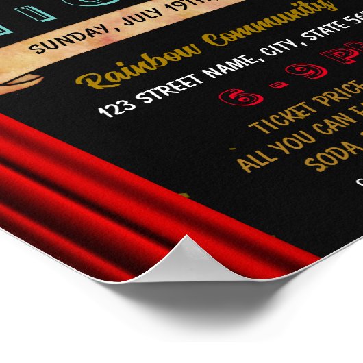 Vorlage für Comedy-Nachtschulveranstaltungen Poster (Ecke)