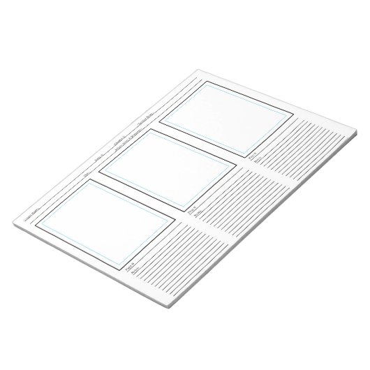 Vorlage für Comicen Notizblock (angewinkelt)