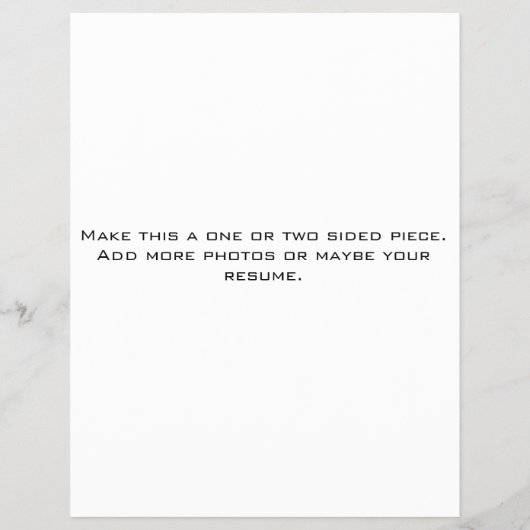 Vorlage für Comp Cards mit Modellkopplungen Flyer (Hinten)