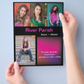 Vorlage für Comp Cards mit Modellkopplungen Flyer (Hand)