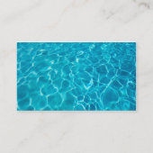 Vorlage für coole blaue Wasseraufnahme der Visiten Visitenkarte (Rückseite)