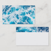 Vorlage für coole OzeanVisitenkarten aquamarin bla Visitenkarte (Vorne/Hinten)