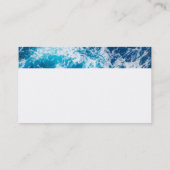 Vorlage für coole OzeanVisitenkarten aquamarin bla Visitenkarte (Rückseite)