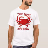 Vorlage für Crab-Crew Mens Red Ringer T - Shirt (Vorderseite)