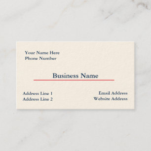 Vorlage für Cream Business Card Visitenkarte