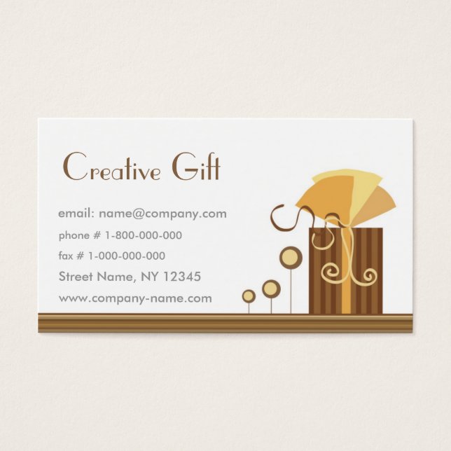Vorlage für Creative Gift Shop Business Card (Vorderseite)