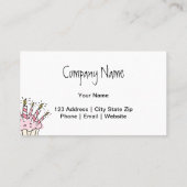 Vorlage für Cupcake Visitenkarten Visitenkarte (Rückseite)