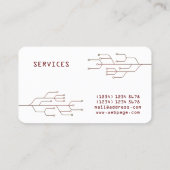 Vorlage für Cybertechnologie Visitenkarte (Rückseite)