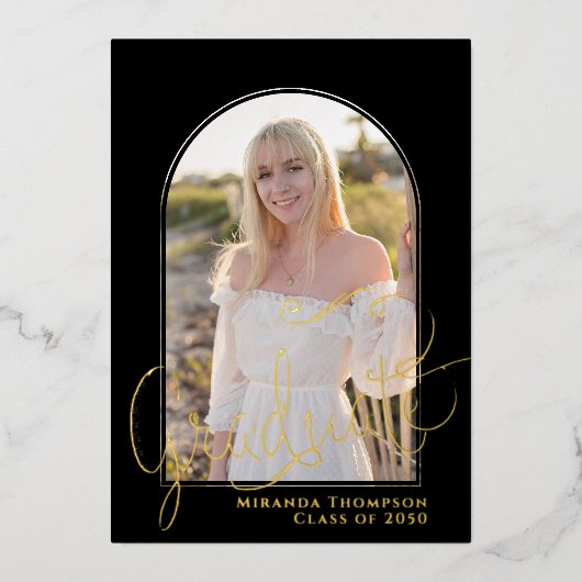 Vorlage für das Abschluss von Gold-Script-Fotos (Vorderseite)