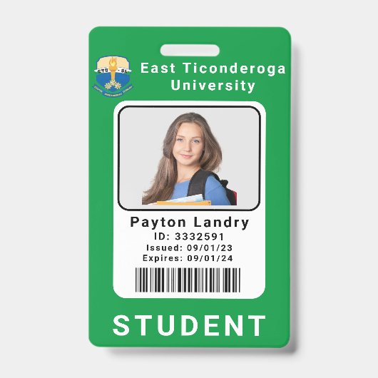 Vorlage für das Abzeichen des Ausweises für Hochsc Ausweis (Front)