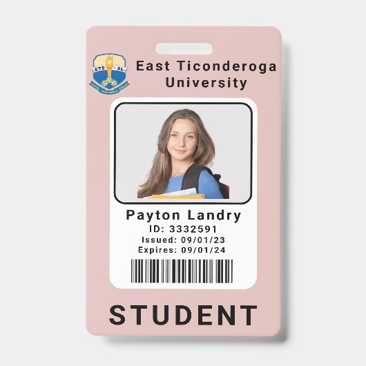 Vorlage für das Abzeichen des Ausweises für Hochsc Ausweis (Front)