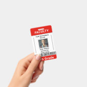 Vorlage für das Abzeichen des Lehrers mit Barcode  Ausweis (Handheld)