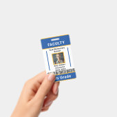 Vorlage für das Abzeichen des Lehrers mit Barcode Ausweis (Handheld)