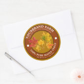 Vorlage für das Ahornsirup-Label Runder Aufkleber (Umschlag)