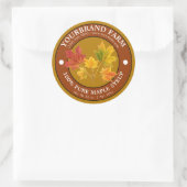 Vorlage für das Ahornsirup-Label Runder Aufkleber (Tasche)