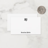 Vorlage für das alte Englische Text in Monogramm g (Vorderseite/Rückseite Beispiel)