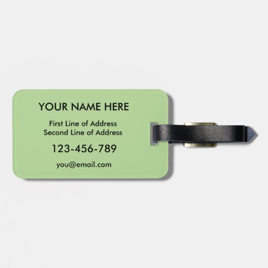 Vorlage für das amerikanische Baskenzeichen-Gepäck Gepäckanhänger (Rückseite horizontal)