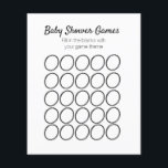 Vorlage für das Baby Shower Game Flyer<br><div class="desc">Babydusche Bingo Theme Vorlagen für Spiele</div>