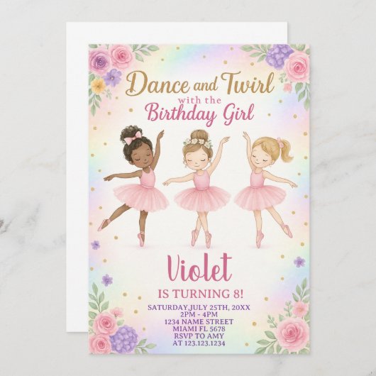 Vorlage für das bearbeitbare rosafarbene Party (Vorne/Hinten)