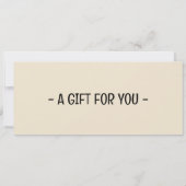 Vorlage für das Bearbeiten von ZOO-Geschenkgutsche (Rückseite)