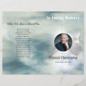 Vorlage für das Beerdigungsprogramm (Vorderseite)