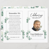 Vorlage für das Beerdigungsprogramm (Vorne/Hinten)